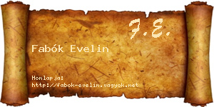 Fabók Evelin névjegykártya