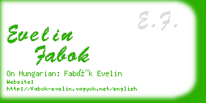 evelin fabok business card